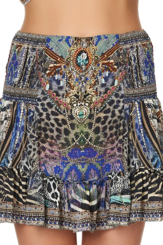 Women Skirts Camilla Button Down Frill Skirt Animal Army