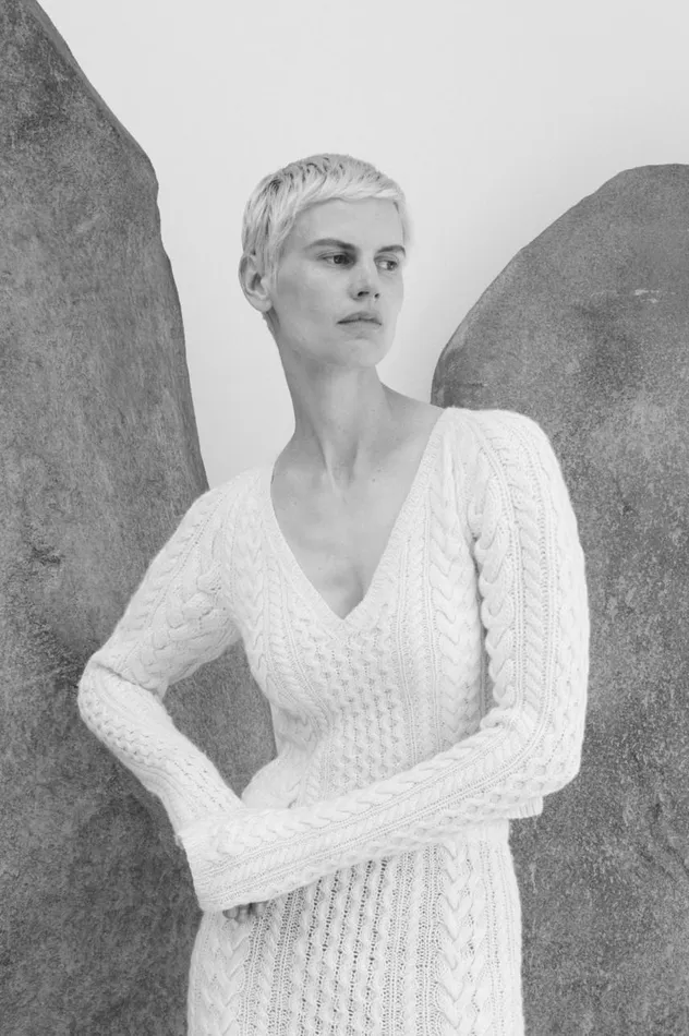 Women Skirts Gabriela Hearst Callum Knit Skirt In Ivory Cashmere