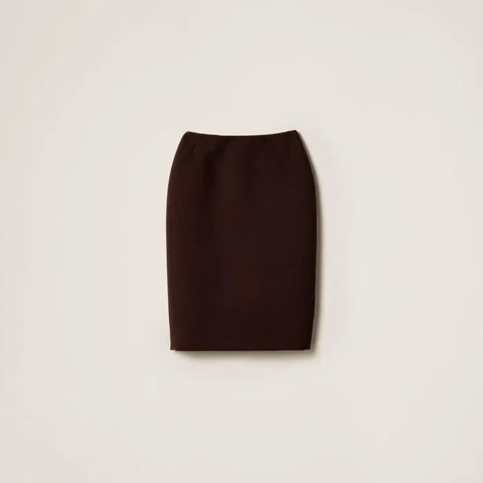 Women Skirts Miu Miu Natt Pencil Skirt Cocoa Brown