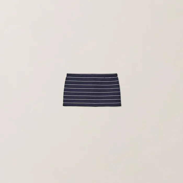 Women Skirts Miu Miu Nylon Miniskirt Navy