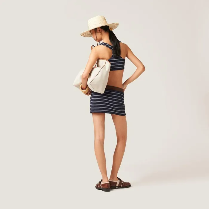Women Skirts Miu Miu Nylon Miniskirt Navy Women Skirts Miu Miu Nylon Miniskirt Navy