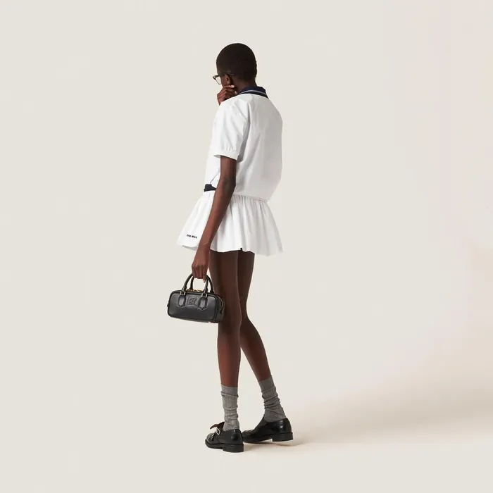 Women Skirts Miu Miu Poplin Miniskirt White Women Skirts Miu Miu Poplin Miniskirt White