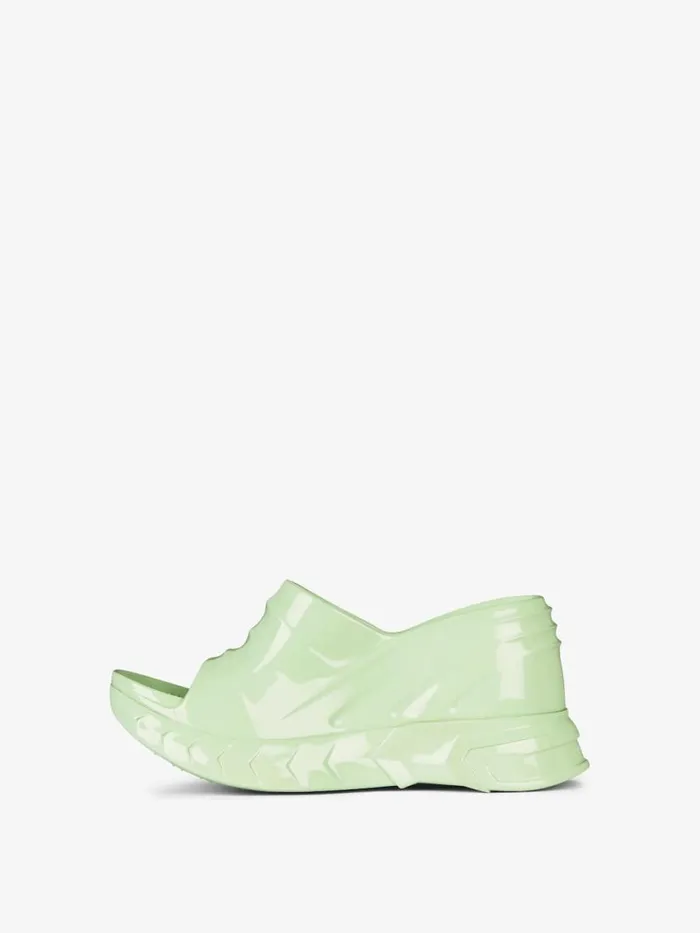 Women Slides and Sandals Givenchy Marshmallow Wedge Sandals In Rubber Pistachio Women Slides and Sandals Givenchy Marshmallow Wedge Sandals In Rubber Pistachio