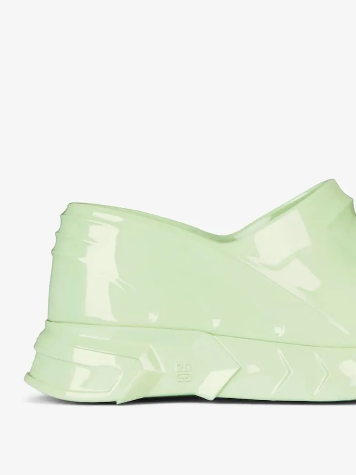 Women Slides and Sandals Givenchy Marshmallow Wedge Sandals In Rubber Pistachio Women Slides and Sandals Givenchy Marshmallow Wedge Sandals In Rubber Pistachio