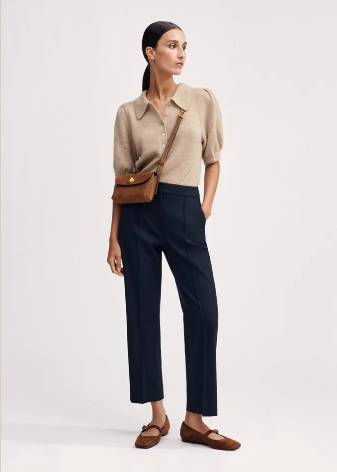 Women Slim Crop Forever Pant Navy MEEM