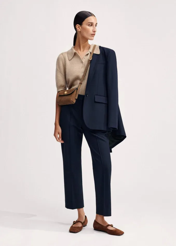 Women Slim Crop Forever Pant Navy MEEM