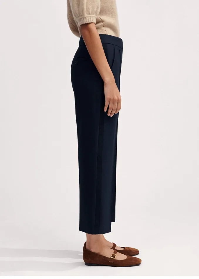 Women Slim Crop Forever Pant Navy MEEM