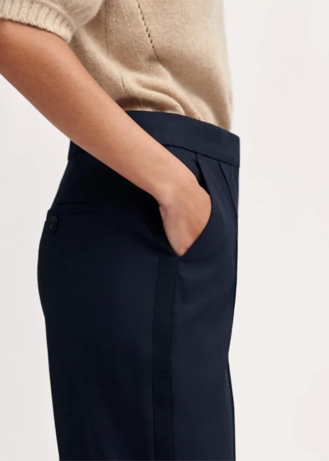 Women Slim Crop Forever Pant Navy MEEM