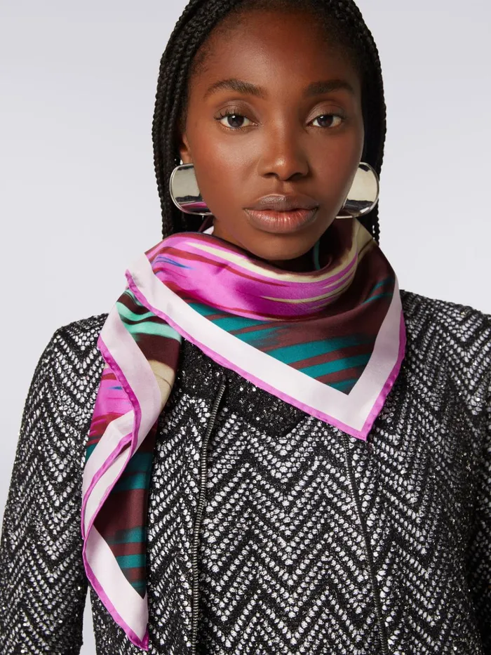 Women Slub Silk Scarf Multicoloured Missoni Scarves and Foulards Women Slub Silk Scarf Multicoloured Missoni Scarves and Foulards