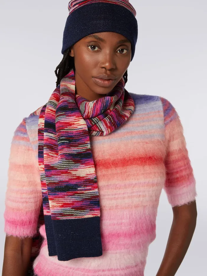 Women Slub Wool And Viscose Scarf Multicoloured Missoni Scarves and Foulards Women Slub Wool And Viscose Scarf Multicoloured Missoni Scarves and Foulards