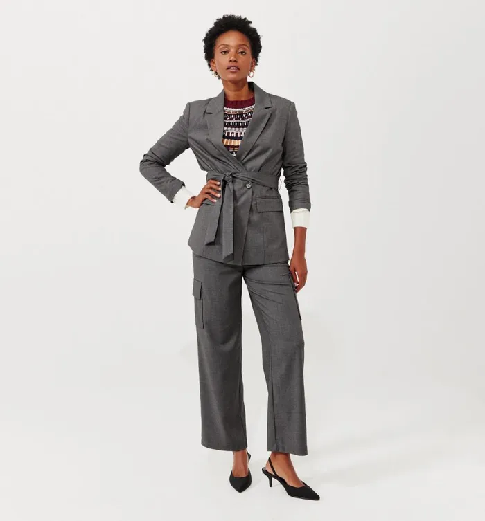 Women Smart Cargo Trousers 8211 Acier Moyen Promod Trousers