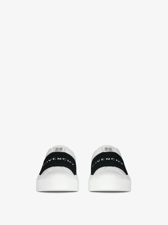 Women Sneakers Givenchy City Sport Sneakers In Leather With GIVENCHY Strap Whiteblack Women Sneakers Givenchy City Sport Sneakers In Leather With GIVENCHY Strap Whiteblack