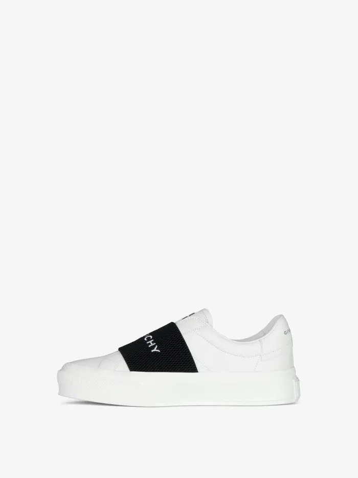 Women Sneakers Givenchy City Sport Sneakers In Leather With GIVENCHY Strap Whiteblack Women Sneakers Givenchy City Sport Sneakers In Leather With GIVENCHY Strap Whiteblack