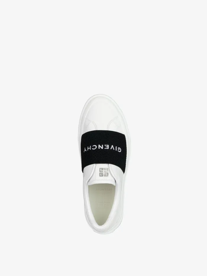 Women Sneakers Givenchy City Sport Sneakers In Leather With GIVENCHY Strap Whiteblack Women Sneakers Givenchy City Sport Sneakers In Leather With GIVENCHY Strap Whiteblack