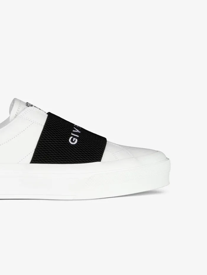 Women Sneakers Givenchy City Sport Sneakers In Leather With GIVENCHY Strap Whiteblack Women Sneakers Givenchy City Sport Sneakers In Leather With GIVENCHY Strap Whiteblack