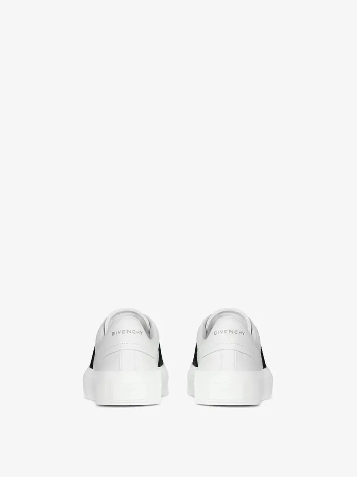 Women Sneakers Givenchy City Sport Sneakers In Leather With GIVENCHY Strap Whiteblack Women Sneakers Givenchy City Sport Sneakers In Leather With GIVENCHY Strap Whiteblack
