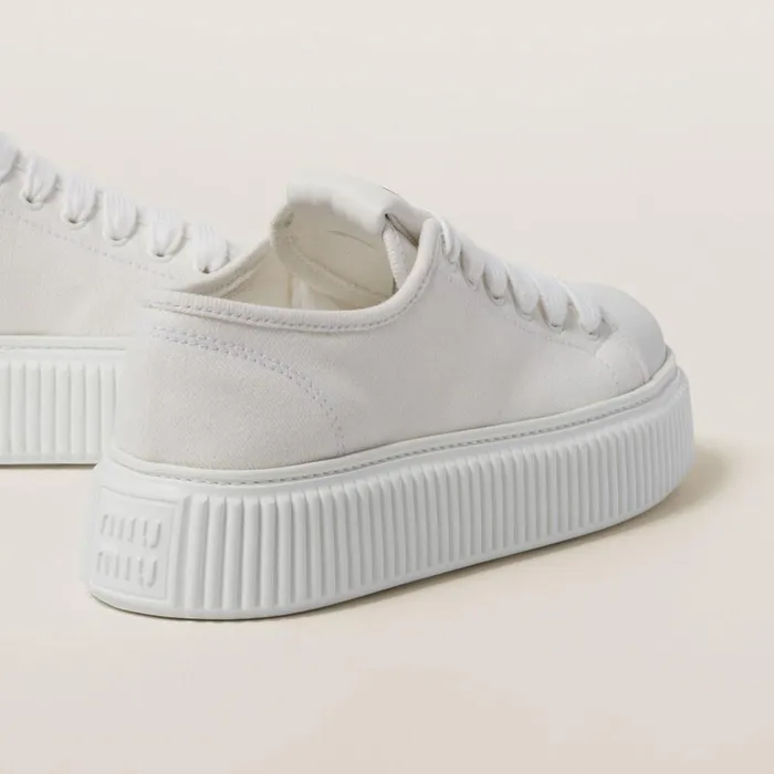 Women Sneakers Miu Miu Denim Sneakers White Women Sneakers Miu Miu Denim Sneakers White