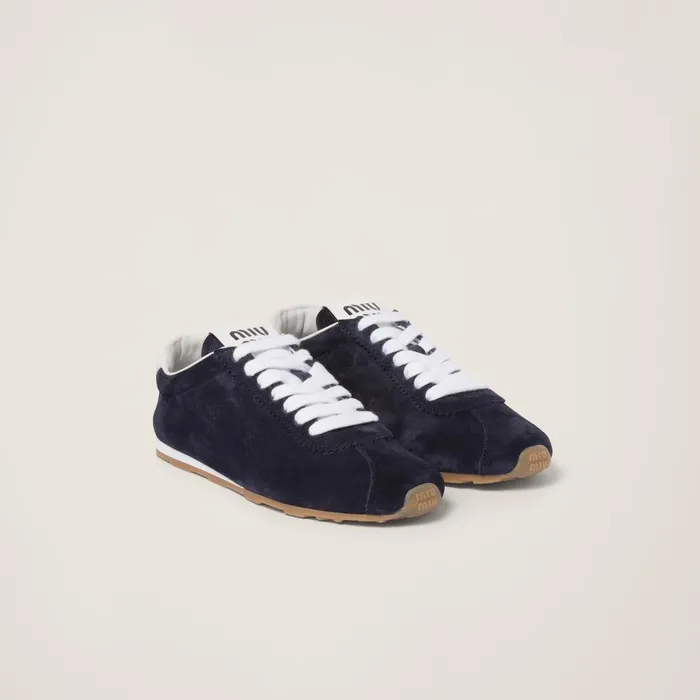 Women Sneakers Miu Miu Suede Sneakers Navy