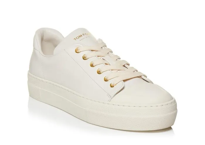 Women Sneakers Tom Ford Smooth Leather City Low Top Sneakers Chalk Women Sneakers Tom Ford Smooth Leather City Low Top Sneakers Chalk