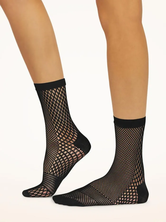 Women Socks and KneeHighs Wolford Net Socks Black