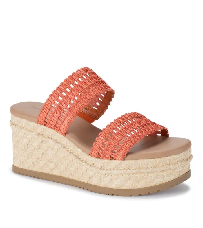 Women Sophie Wedge Sandal Orange Aid Baretraps Wedge Sandals