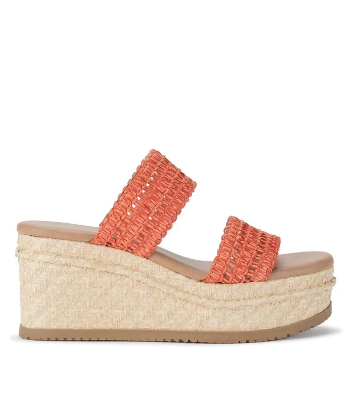 Women Sophie Wedge Sandal Orange Aid Baretraps Wedge Sandals