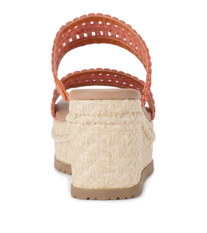 Women Sophie Wedge Sandal Orange Aid Baretraps Wedge Sandals