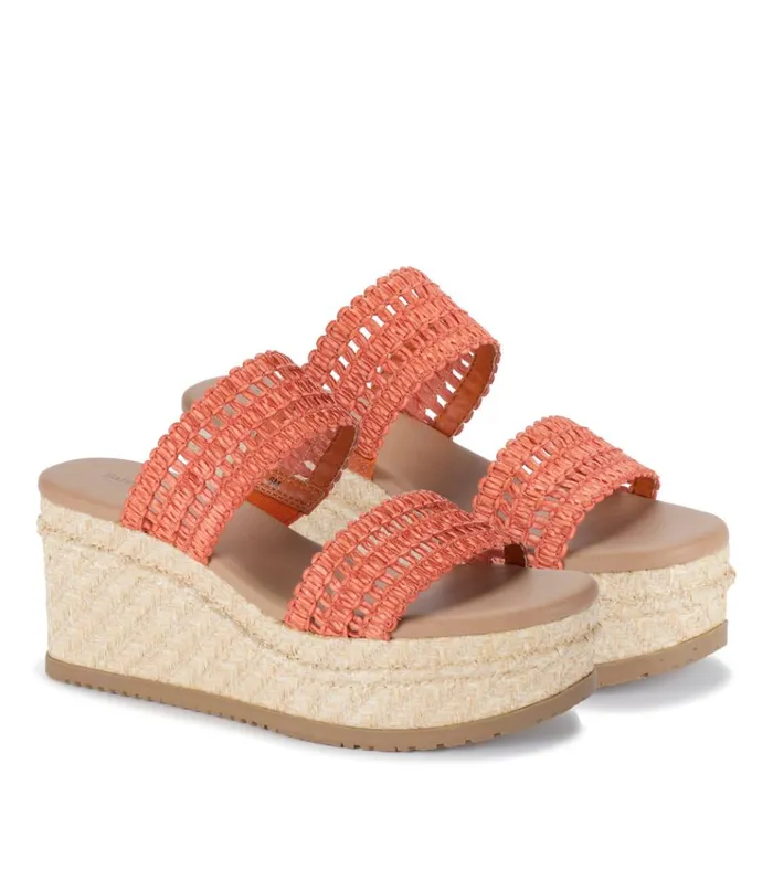 Women Sophie Wedge Sandal Orange Aid Baretraps Wedge Sandals