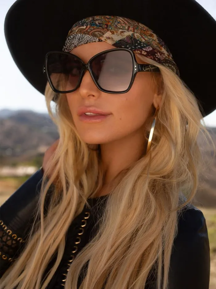 Women Stylish Butterfly Sunglasses In Black Jessica Simpson Sunglasses