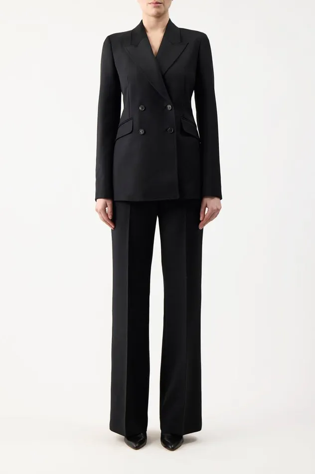 Women Suits Gabriela Hearst Angela Blazer In Black Sportswear Wool