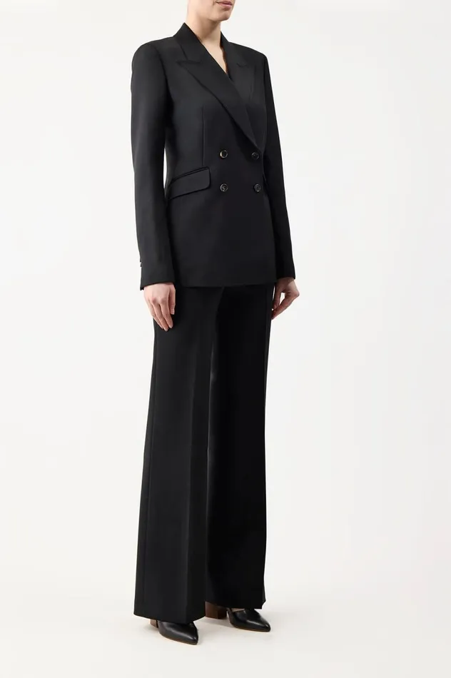 Women Suits Gabriela Hearst Angela Blazer In Black Sportswear Wool