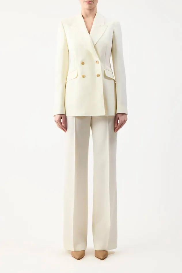 Women Suits Gabriela Hearst Angela Blazer In Ivory Sportswear Wool