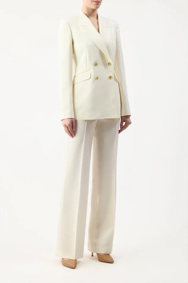 Women Suits Gabriela Hearst Angela Blazer In Ivory Sportswear Wool