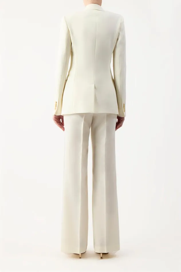Women Suits Gabriela Hearst Angela Blazer In Ivory Sportswear Wool