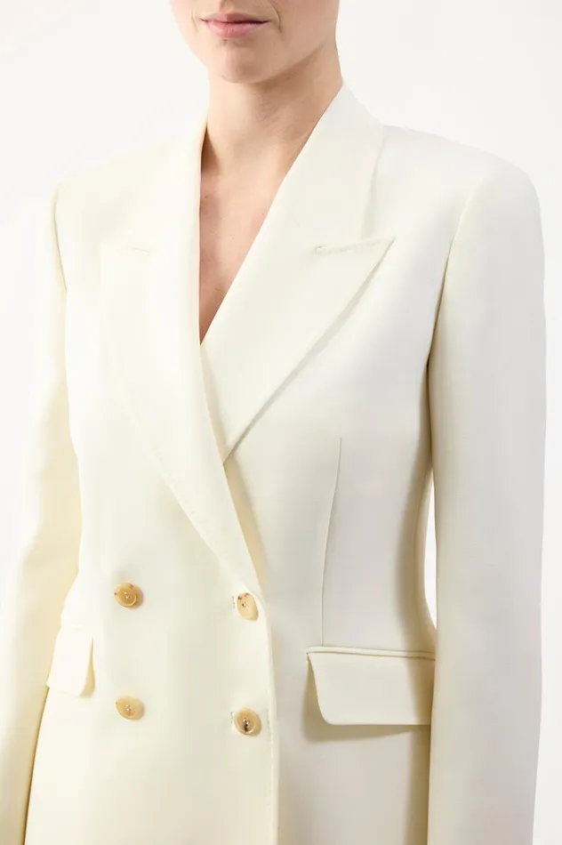 Women Suits Gabriela Hearst Angela Blazer In Ivory Sportswear Wool