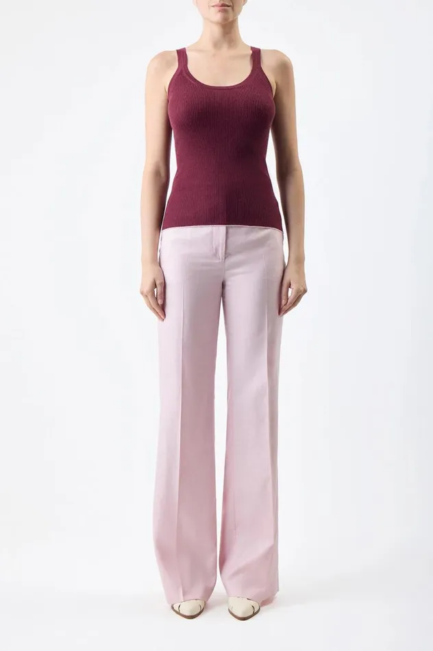 Women Suits Gabriela Hearst Vesta Pant In Blush Virgin Wool And Silk Linen Twill