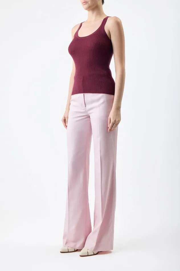 Women Suits Gabriela Hearst Vesta Pant In Blush Virgin Wool And Silk Linen Twill