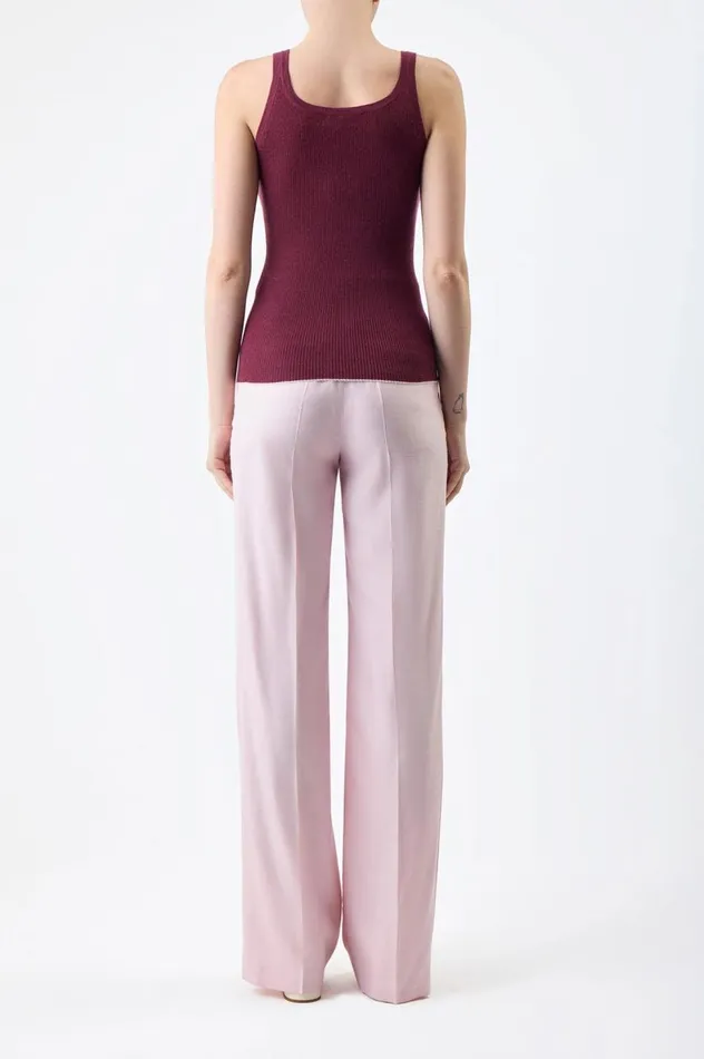 Women Suits Gabriela Hearst Vesta Pant In Blush Virgin Wool And Silk Linen Twill