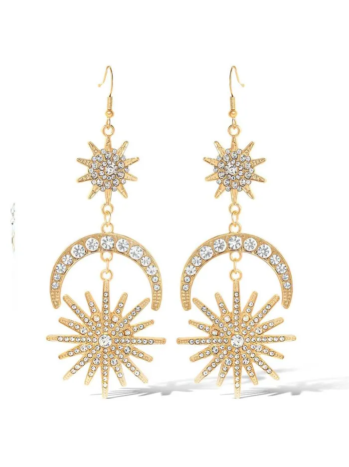 Women Sun Moon And Star Drop Earrings Jessica Simpson Earrings