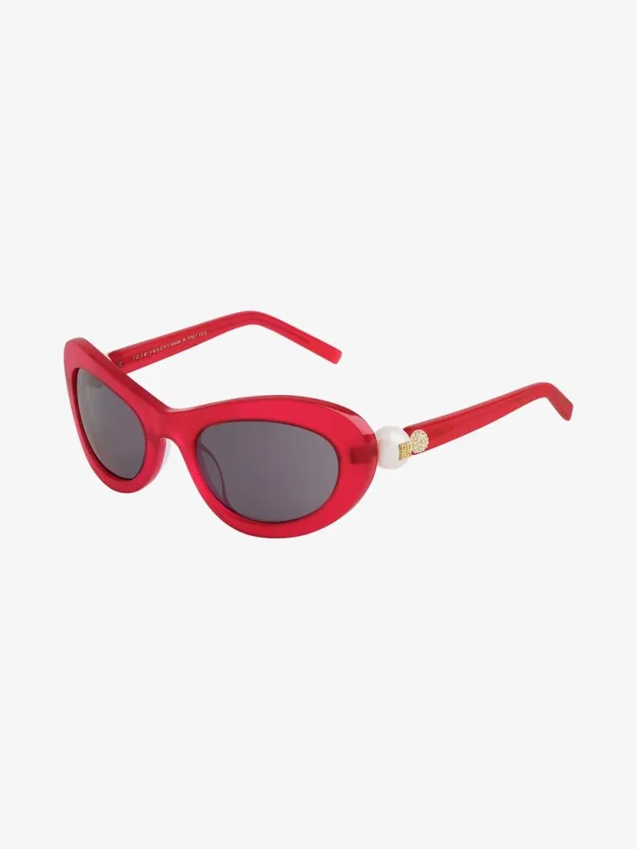Women Sunglasses Givenchy 4G Pearl Sunglasses In Acetate With Crystals Fuchsia