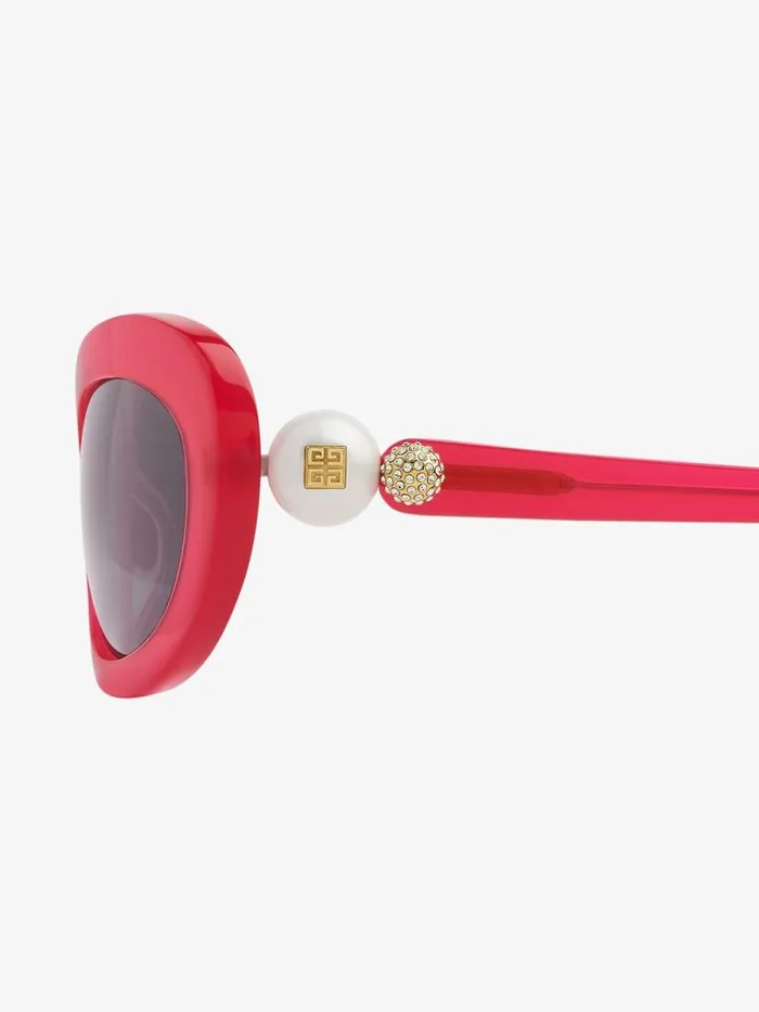 Women Sunglasses Givenchy 4G Pearl Sunglasses In Acetate With Crystals Fuchsia Women Sunglasses Givenchy 4G Pearl Sunglasses In Acetate With Crystals Fuchsia