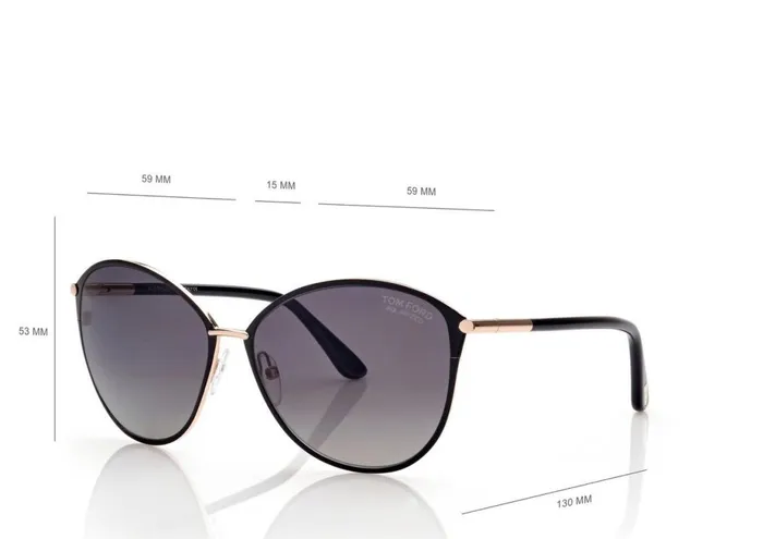 Women SUNGLASSES Tom Ford Polarized Penelope Sunglasses Rose Gold