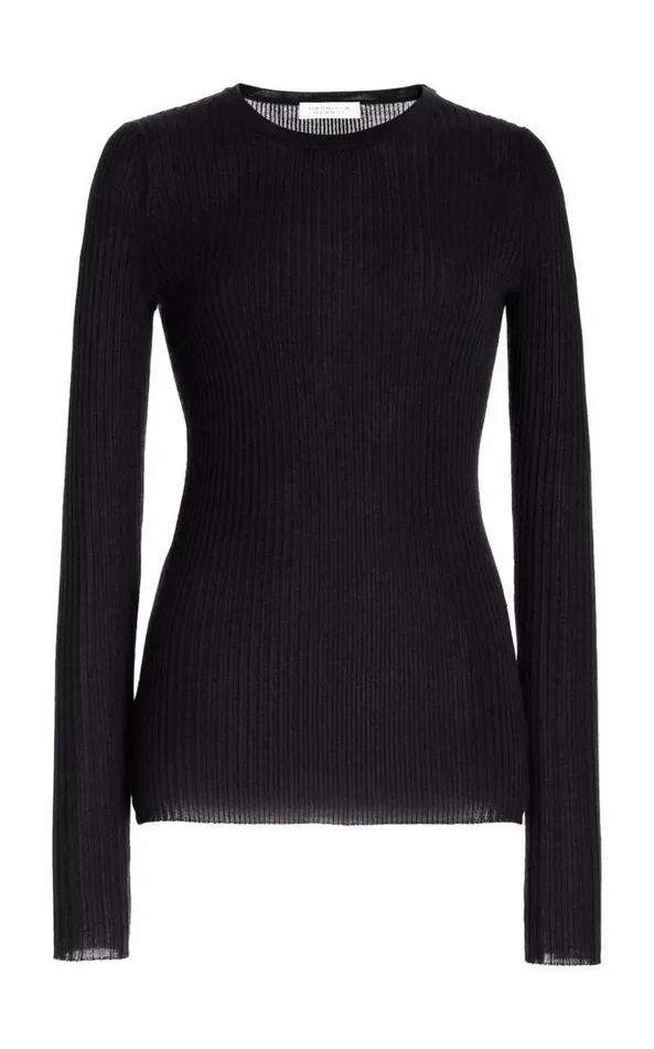 Women Sweaters and Turtlenecks Gabriela Hearst Browning Knit Sweater In Black Cashmere Silk