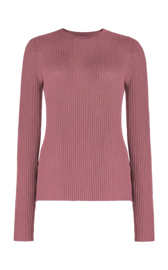 Women Sweaters and Turtlenecks Gabriela Hearst Browning Knit Sweater In Rose Quartz Cashmere Silk