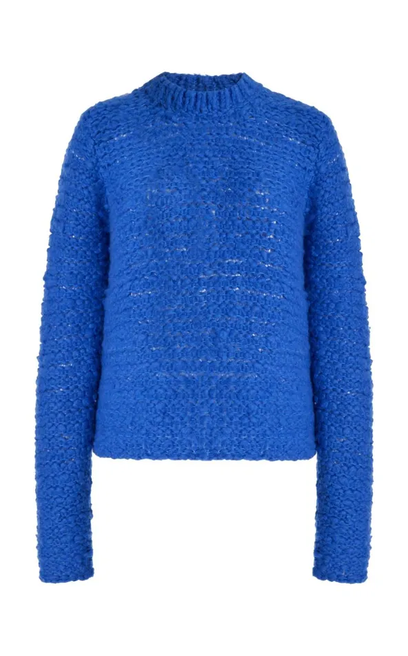 Women Sweaters and Turtlenecks Gabriela Hearst Durand Knit Sweater In Sapphire Welfat Cashmere
