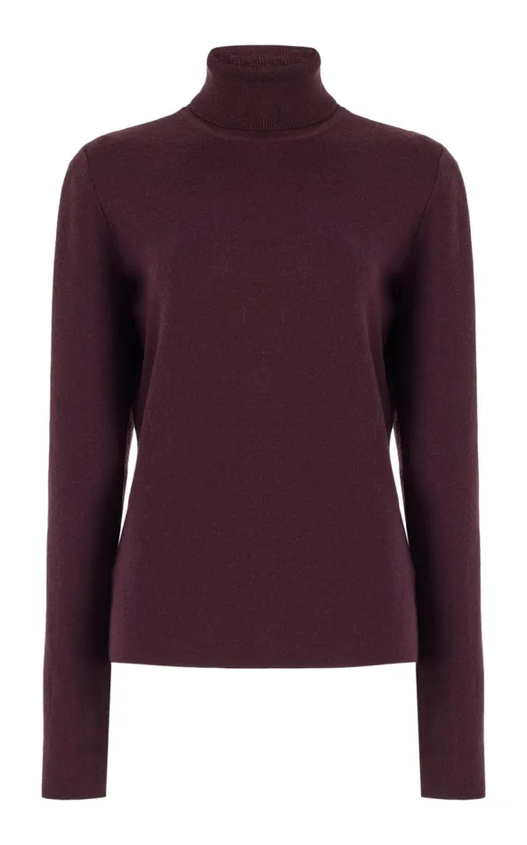 Women Sweaters and Turtlenecks Gabriela Hearst May Knit Turtleneck In Deep Bordeaux Merino Wool Cashmere Women Sweaters and Turtlenecks Gabriela Hearst May Knit Turtleneck In Deep Bordeaux Merino Wool Cashmere