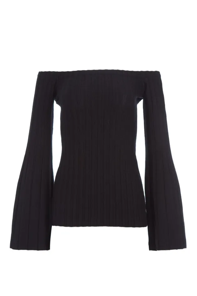 Women Sweaters and Turtlenecks Gabriela Hearst Nelson Knit Sweater In Black Merino Wool Cashmere