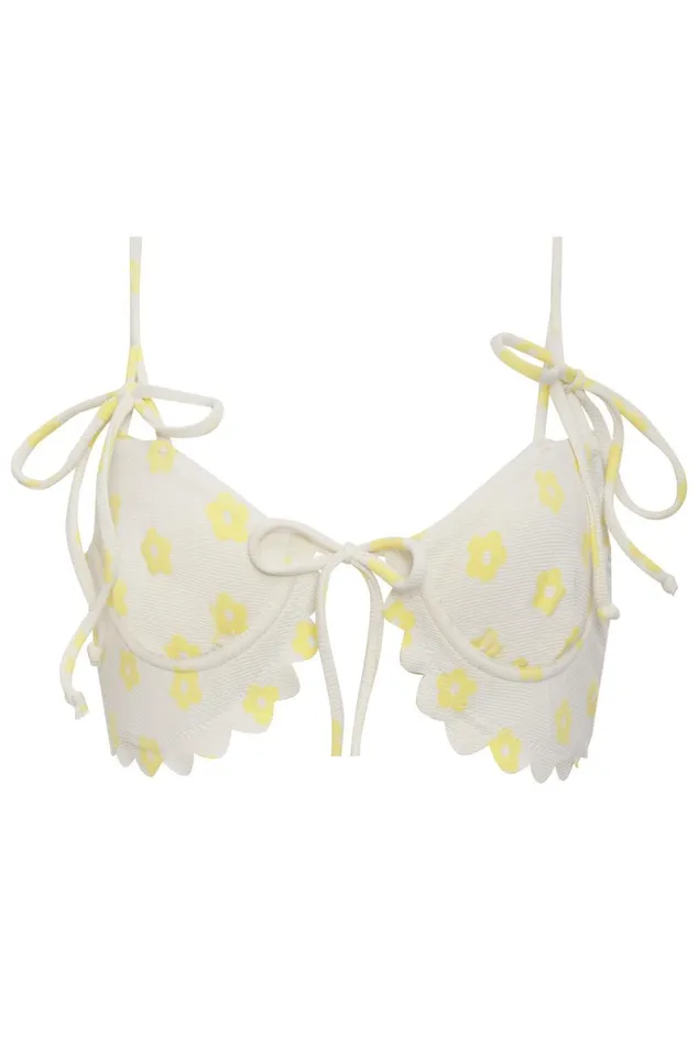 Women Swim For Love and Lemons Dana Swim Top Yellow Women Swim For Love and Lemons Dana Swim Top Yellow