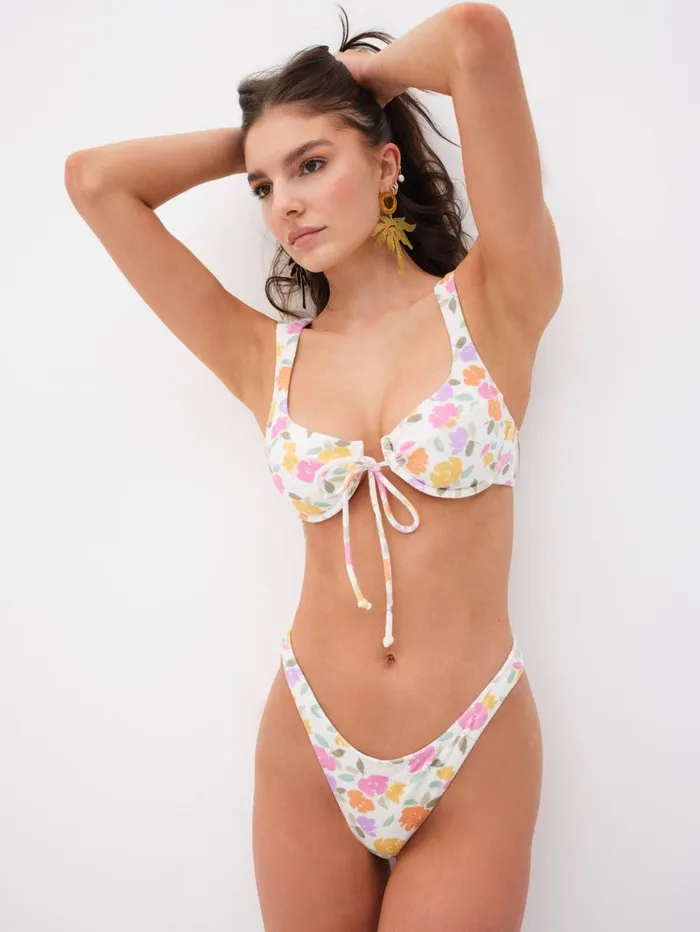 Women Swim For Love and Lemons Joey Swim Bottom Cream