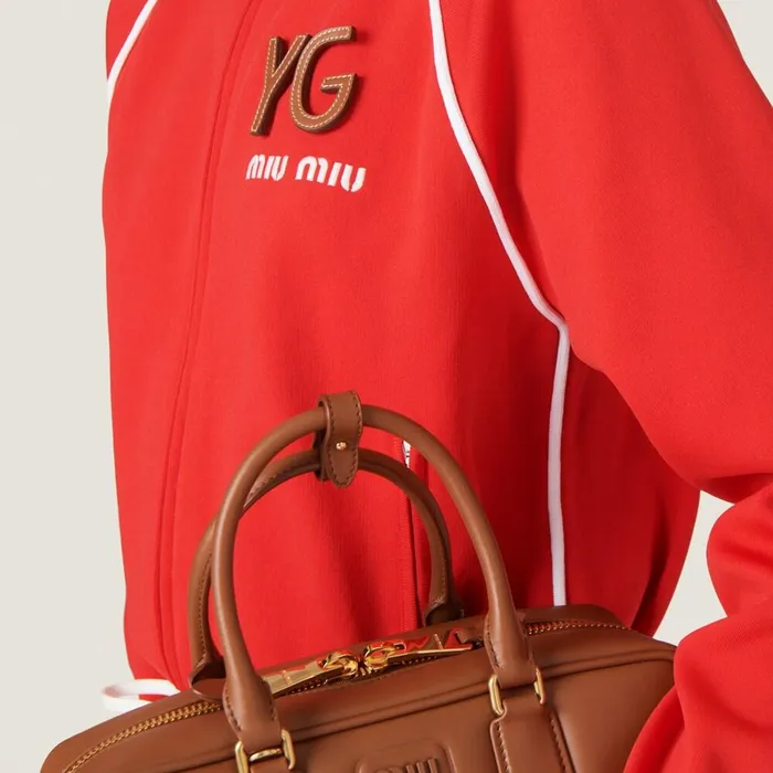 Women TShirts And Sweatshirts Miu Miu Nylon Sweatshirt Red